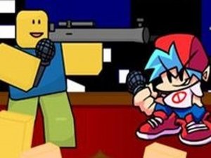 Friday Night Bloxxin&rsquo; vs Roblox Noob Online Rhythm Game Arcade Game