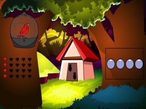 Cute Red Bird Escape Puzzle Game