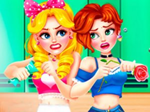 School Girls Battle Beauty Salon - Friendship Makeover Game Casual Simulation Game