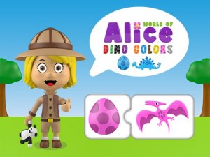 World of Alice Dino Colors Online Puzzle Game