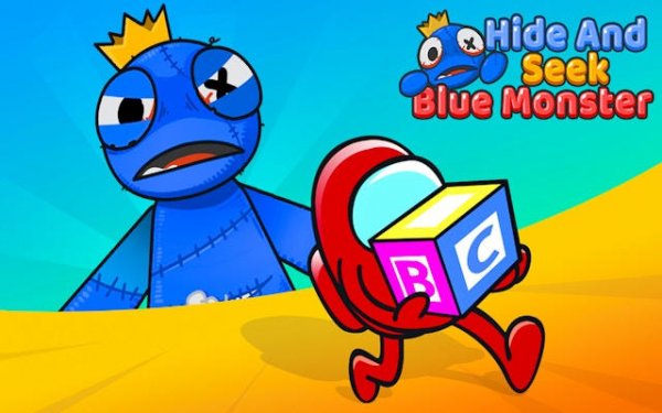 Hide And Seek: Blue Monster - Dodge & Puzzle Game Online