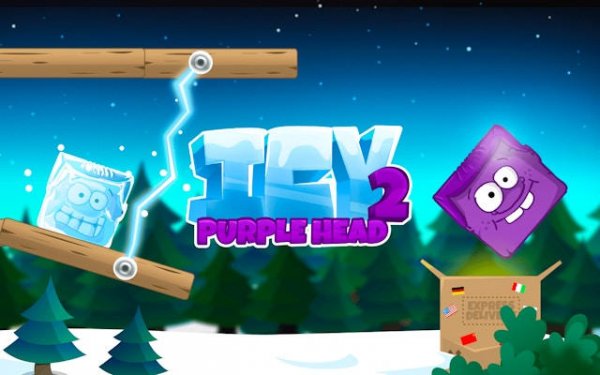 Icy Purple Head 2: Slide & Stick Puzzle Game Online