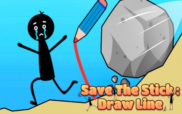 Save the Stick Draw Line Puzzle Game Online