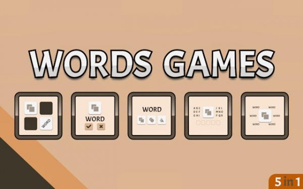 Words Games: 5-in-1 Brain Training Puzzle Online Game