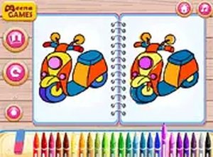 Cute Bike Coloring Book Online Coloring Game
